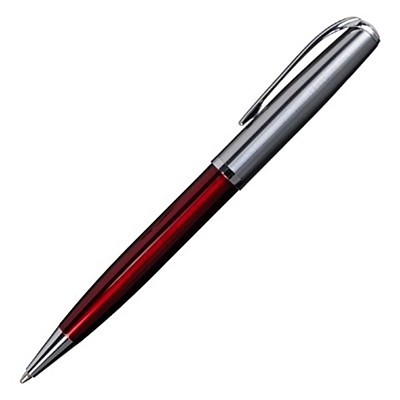 BOGOTA ballpoint pen in giftbox,  maroon/silver