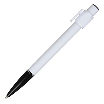 QR kuličkové pero,  černá/bílá