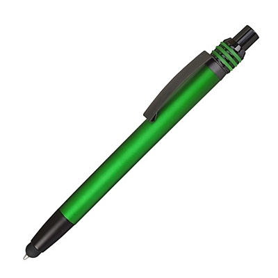 TAMPA guľôčkové pero so stylusom, zelená