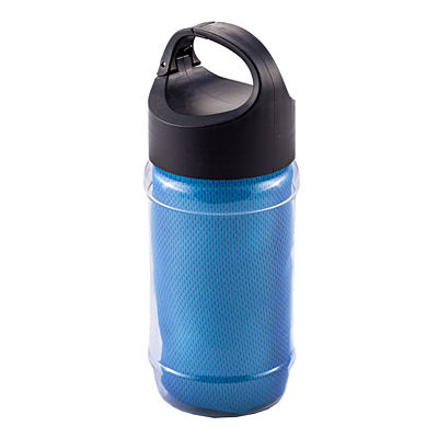 FEEL COOL sports bottle with refreshing towel, blue