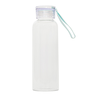 AZURE glass water bottle 500 ml, transparent