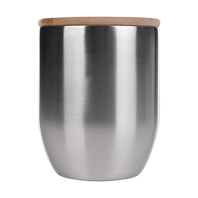 MALOY 350 ml steel mug, silver