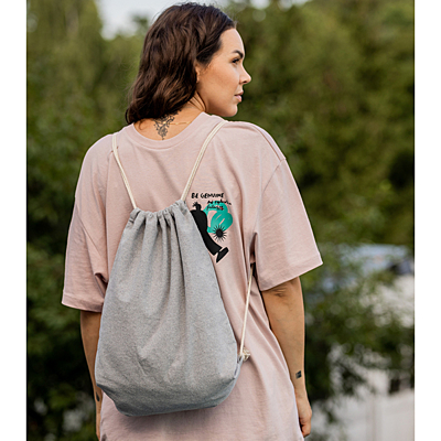 PRESTON cotton backpack, grey