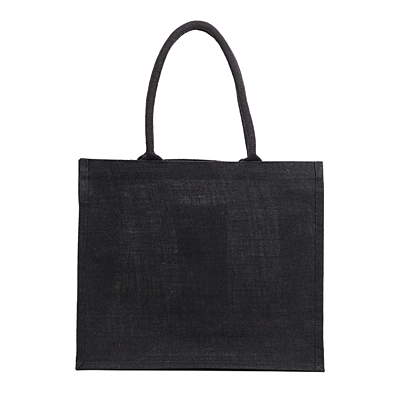 NATURAL SHOPPER nákupná taška z juty, čierna
