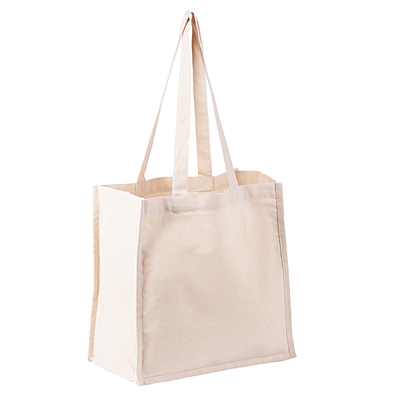 COTTON NATURE shopping bag from cotton, beige