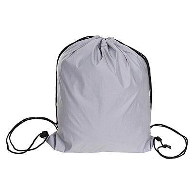 DEVA reflective drawstring backpack, silver