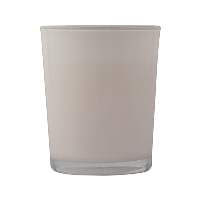 UNSCENTED non-perfumed candle in glass,  white
