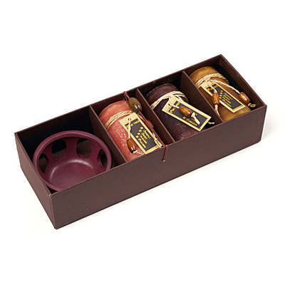 SCENTED CANDLE set of perfumed candles,  brown