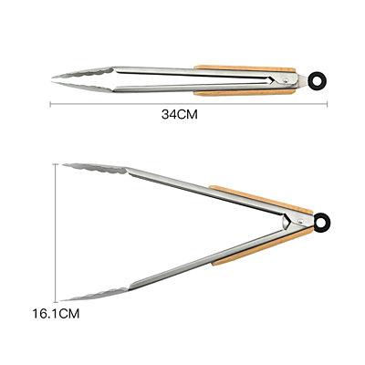 BBQ MASTER grill tongs, silver