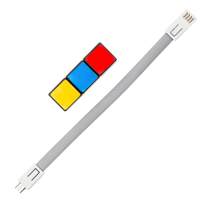 COLOR CLICK&GO USB cable,  multicolor