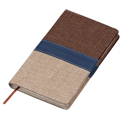BILBAO notebook with squared pages 105x180 / 160 pages,  brown/beige