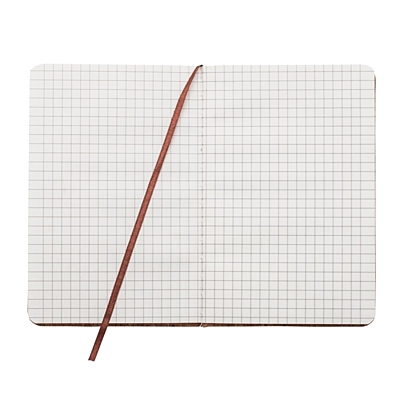 MONTIEL notebook with squared pages 90x140 / 160 pages,  brown