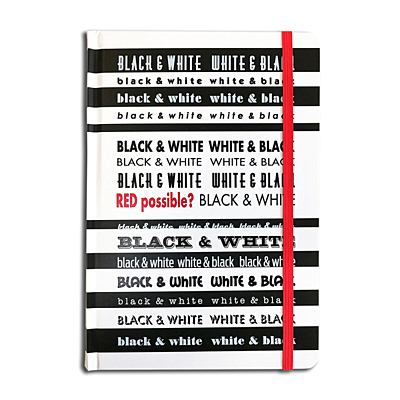 OVIEDO zápisník,  bílá/černá