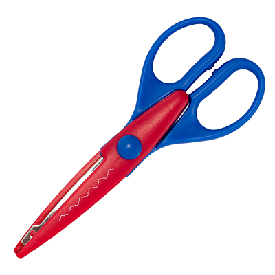 FUN set of punches and scissors,  blue