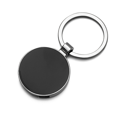SHOPPING SPREE metal key ring with token,  black
