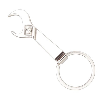CLEF metal key ring,  silver