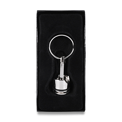 PISTON metal key ring,  silver