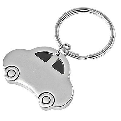AUTO metal key ring,  silver