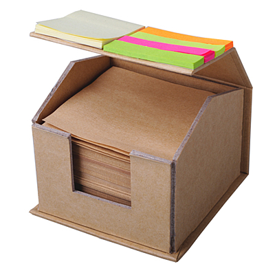 ROOFY set of sticky notes and paper notes,  brown
