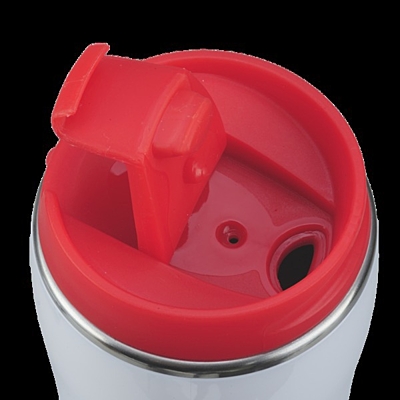 ASTANA 350 ml insulated mug with Xmas motive, red/white