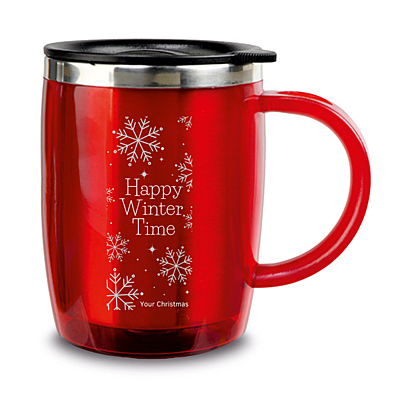 NAVIDAD Christmas 400ml insulated mug, red